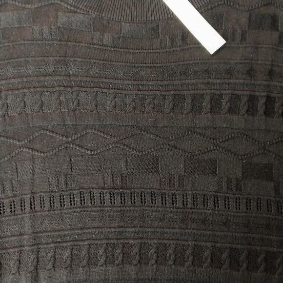 Qixing NWT Black Sweater Size XL Semi Sheer Casual Preppy Closet Staple - Picture 10 of 10